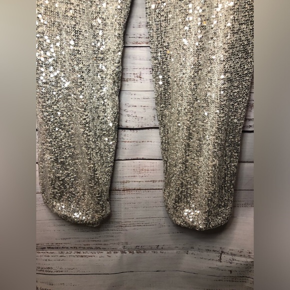 VENUS Silver Sequin Jumpsuit for Evening Glamour NWT Medium - Picture 7 of 16